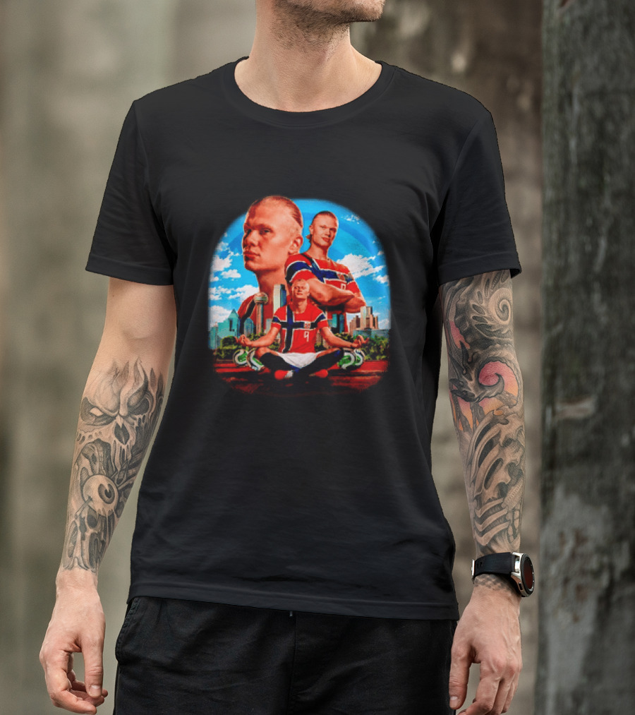 Erling Haaland Norway 26WC Collage National Team Footballer T-Shirt