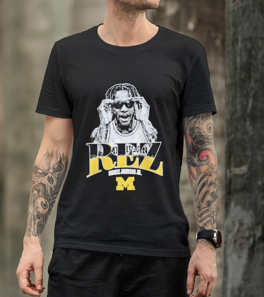 Morez Johnson M Michigan Wolverines Basketball REZ T-Shirt