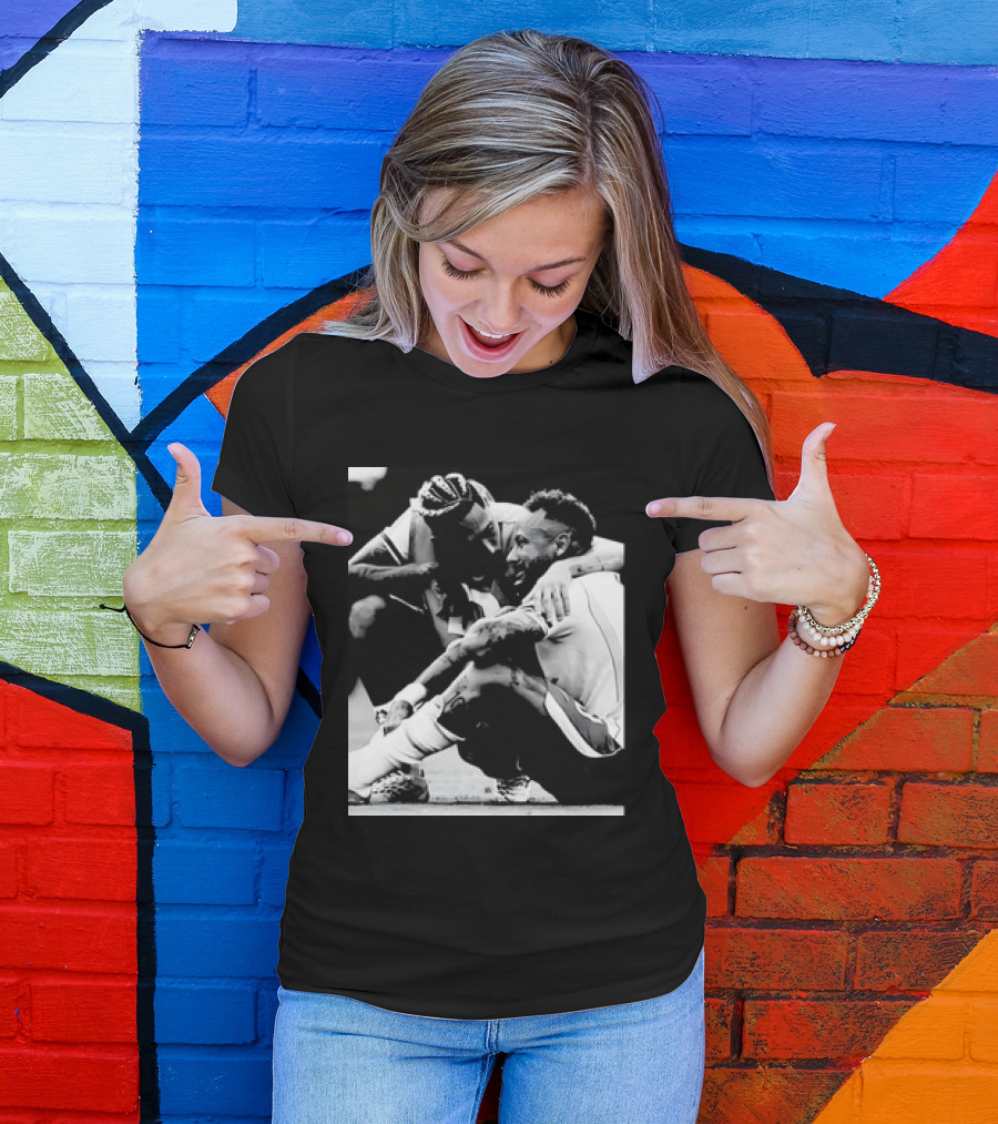 Neymar Jr And Raphinha Emotional Moment Brazil National Football Team T-Shirt