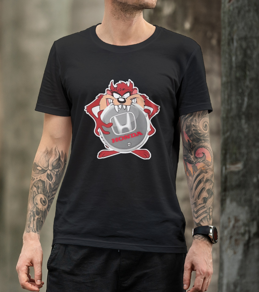 Tasmanian Devil Looney Tunes Holding Honda T-Shirt