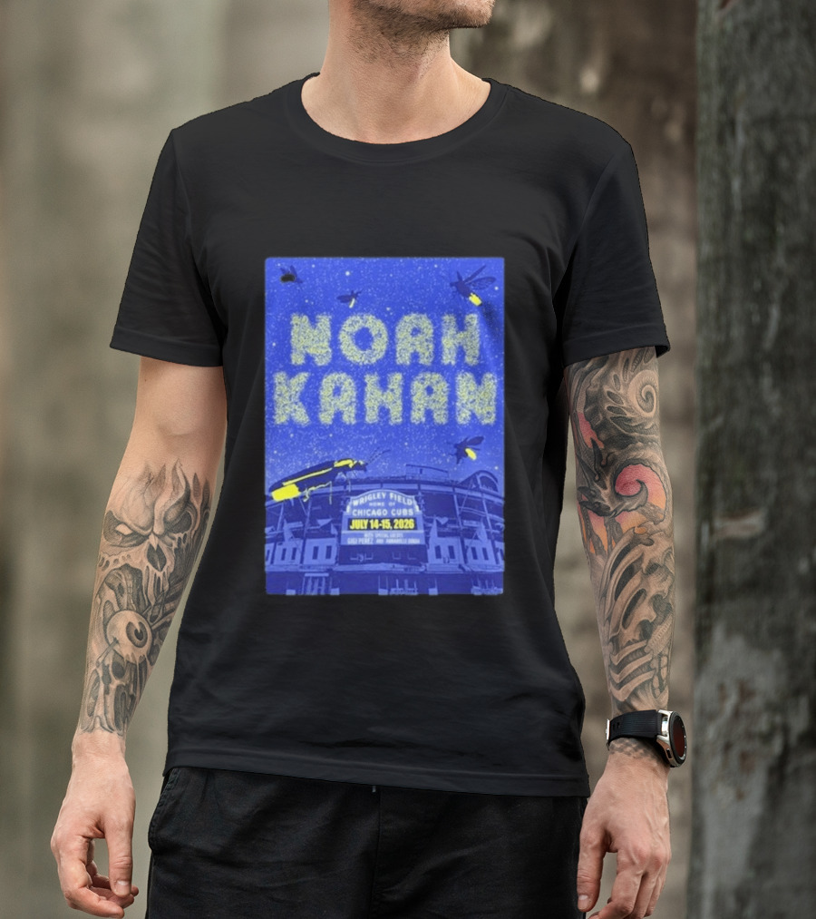 Noah Kahan Live At Wrigley Field Chicago Cubs July 14 15 2026 Event T-Shirt