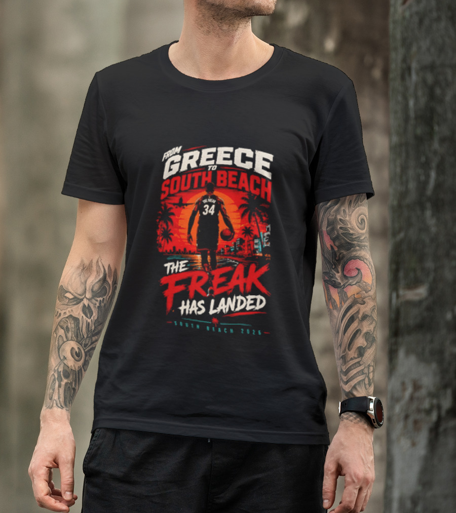 Greece South Beach The Freak Has Landed 2026 T-Shirt