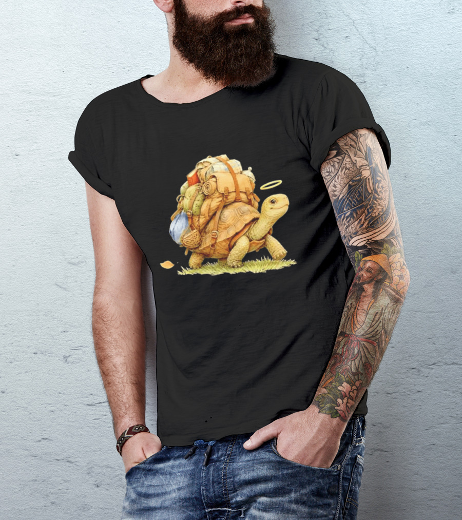 Traveling Turtle Backpack Adventure Halo T-Shirt