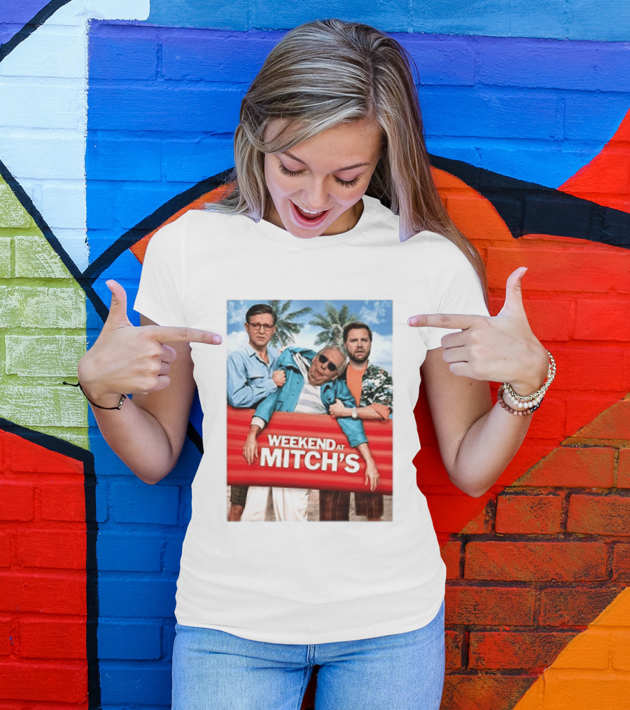 Weekend At Mitch's Meme Mitch McConnell Tropical Comedy T-Shirt