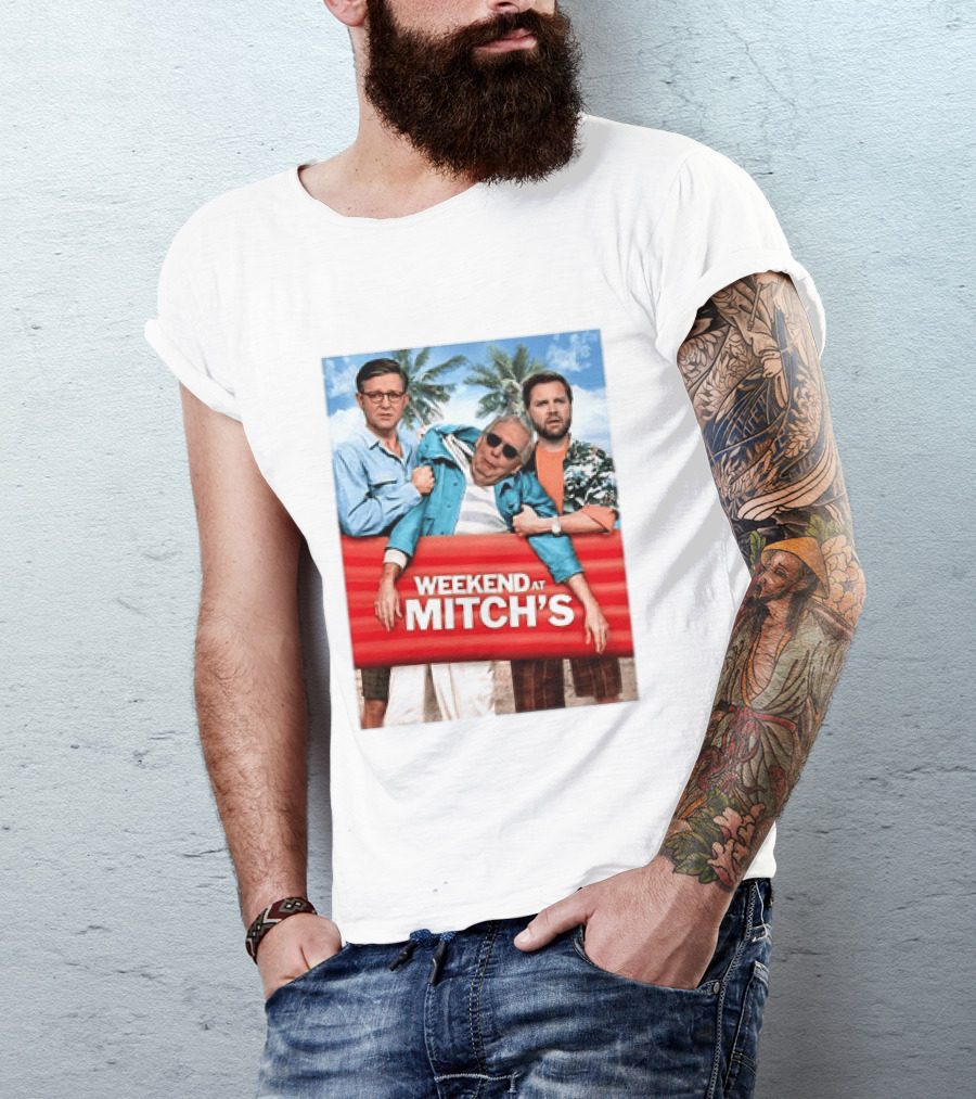 Weekend At Mitch's Meme Mitch McConnell Tropical Comedy T-Shirt