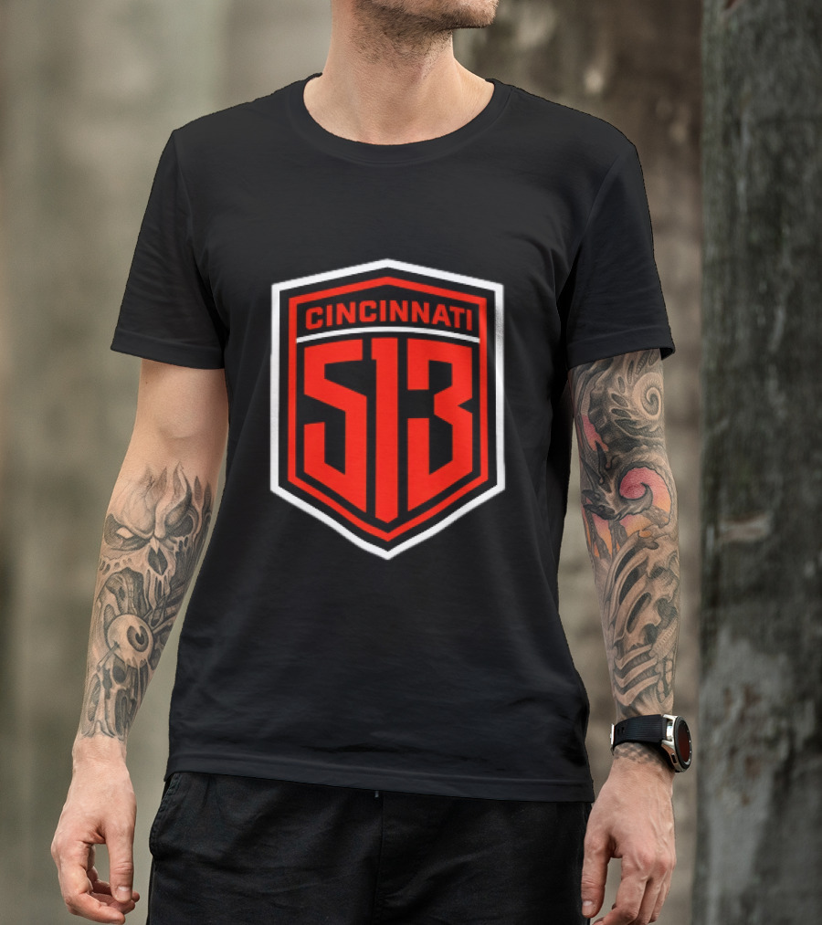 Cincinnati 513 Ohio Shield Area Code T-Shirt