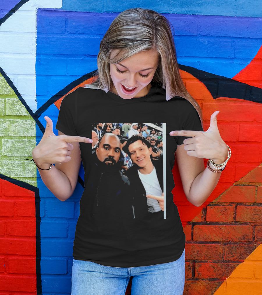Kanye West And Tom Holland Iconic Celebrity Selfie At Event T-Shirt