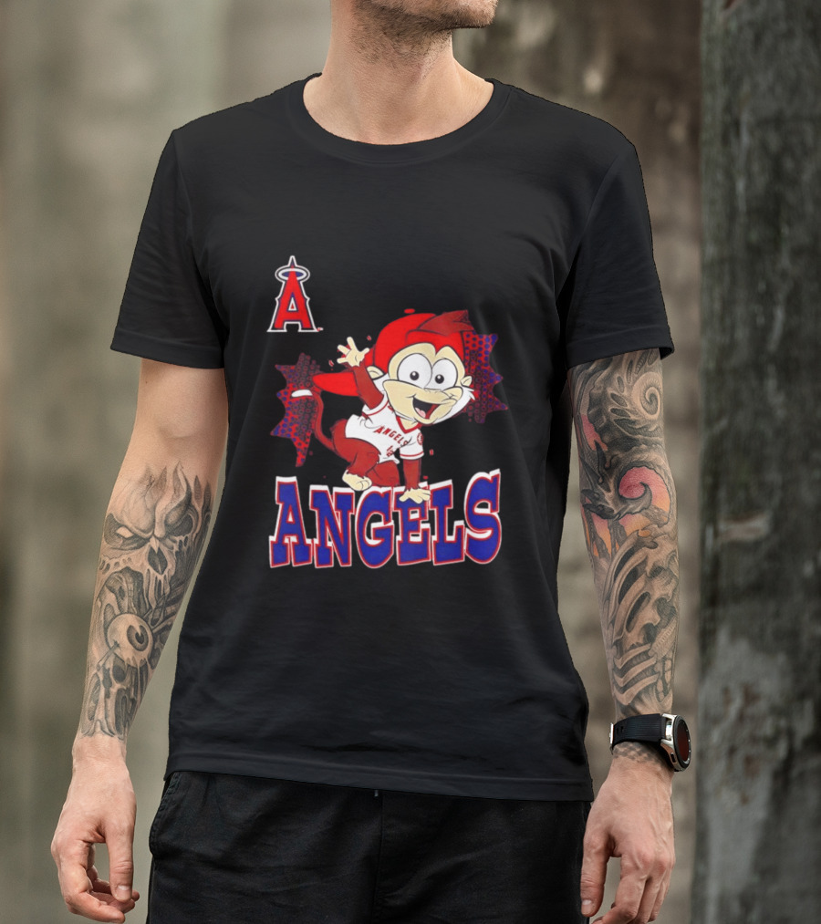 LAA Angels Rally Monkey Waving Hand Classic Sports Fan T-Shirt