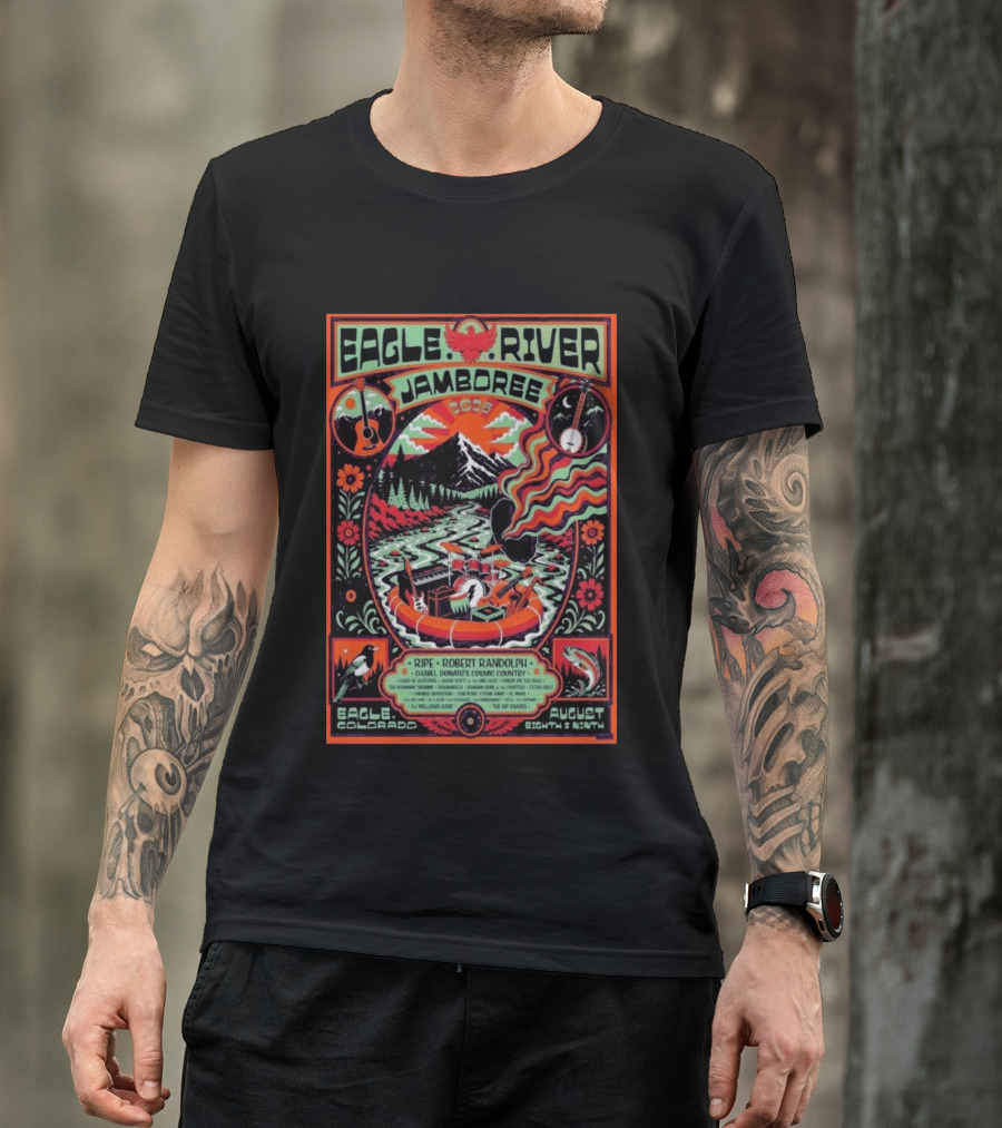 Eagle River Jamboree 2026 In Eagle Colorado August 8th And 9th Featuring Ripe Robert Randolph And Daniel Donato's Cosmic Country T-Shirt