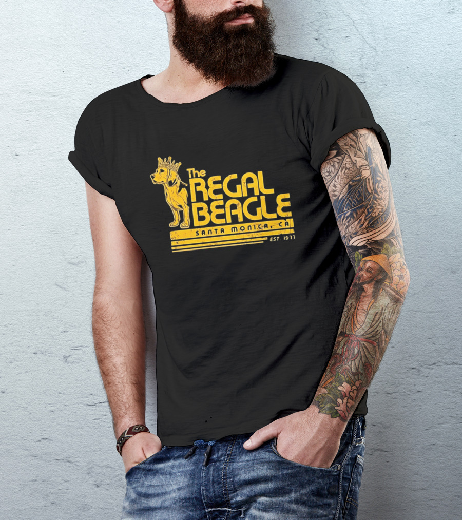 The Regal Beagle Santa Monica CA Est 1977 Crowned Dog T-Shirt