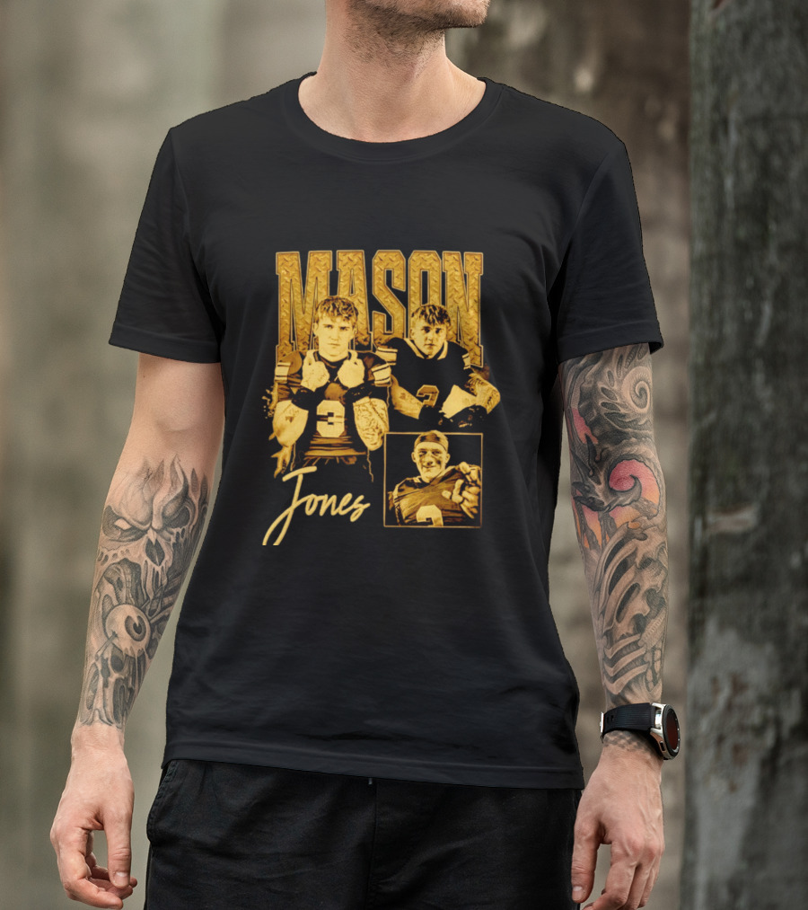 Mason Jones Football Athlete Sports Number 3 Enthusiast Collection T-Shirt