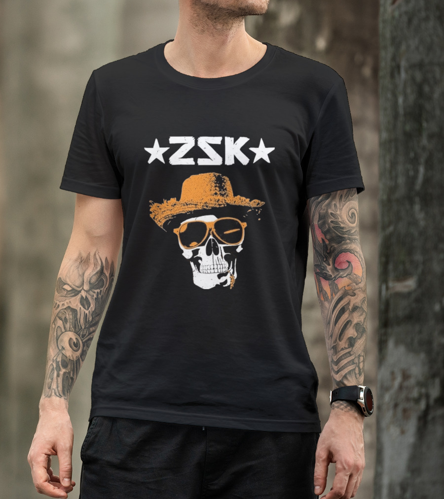 ZSK Skull Hat Sunglasses Iconic Summer Vibe T-Shirt