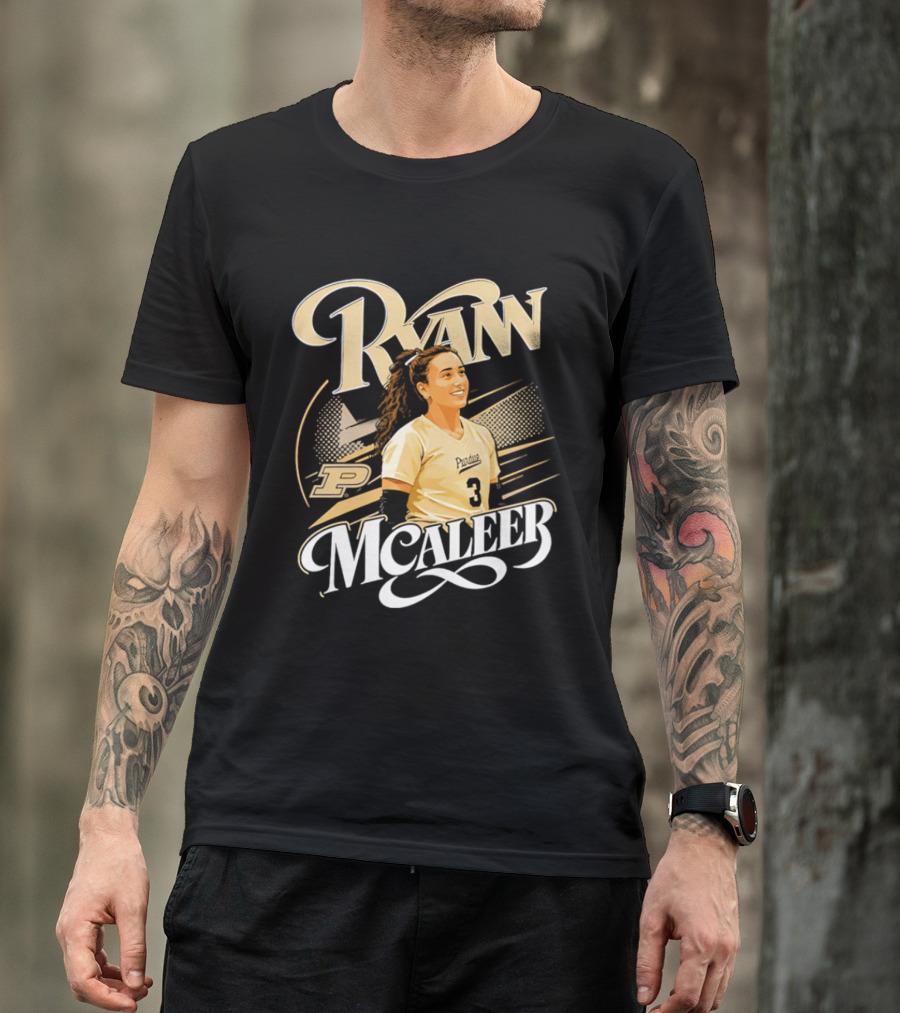 Ryan McAleer Purdue Number 3 NCAA College Athletics T-Shirt