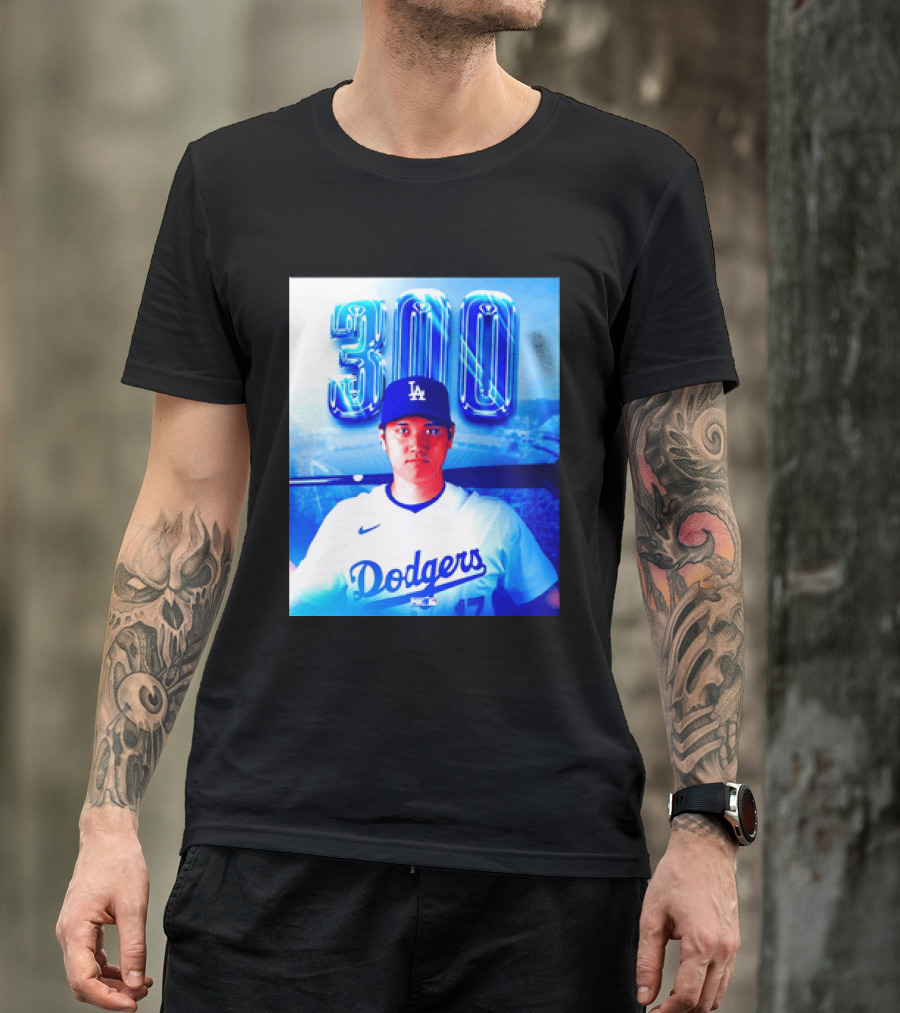 Shohei Ohtani 300 Home Runs Milestone Los Angeles Dodgers T-Shirt