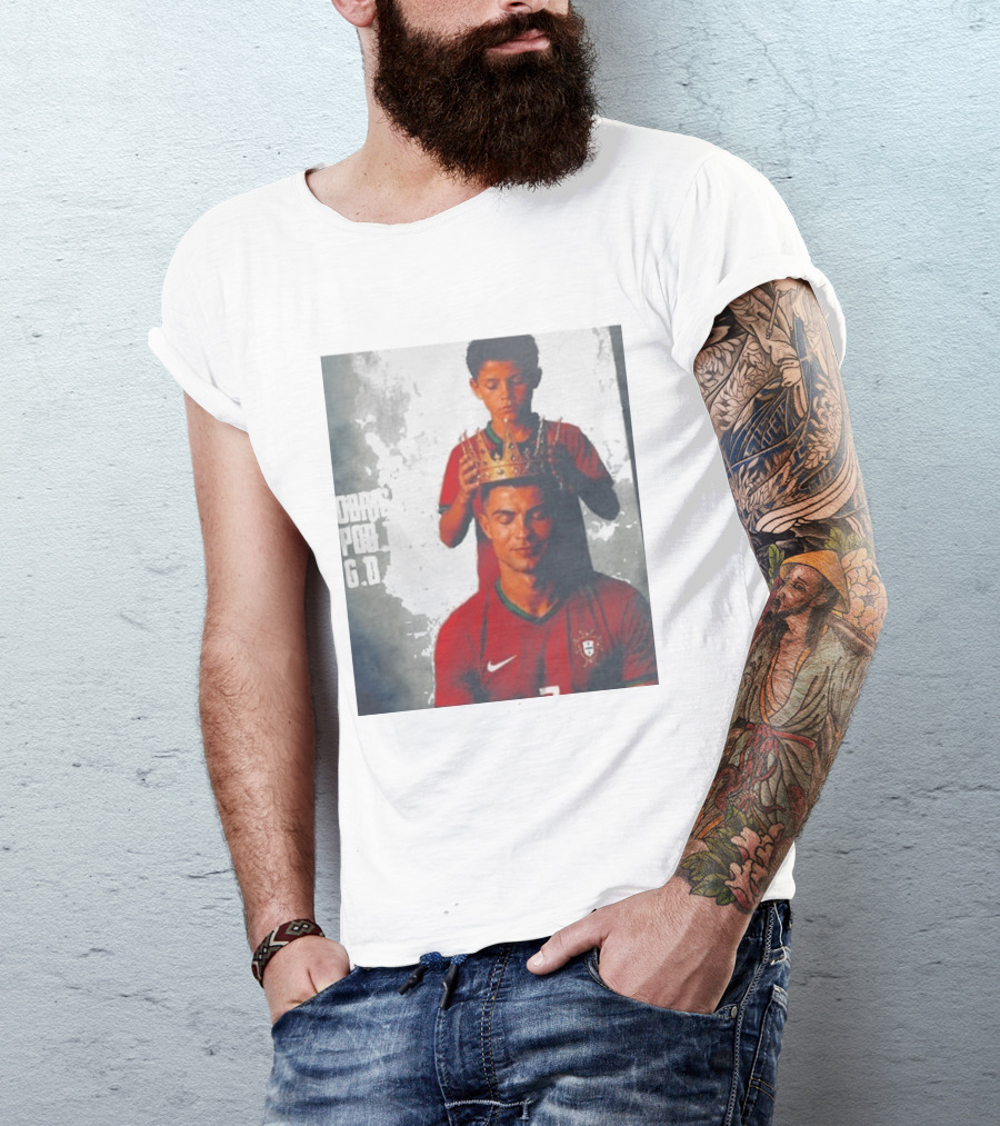Cristiano Ronaldo Portugal Obrigado Por Tudo GOAT Crowned King Soccer Legend T-Shirt