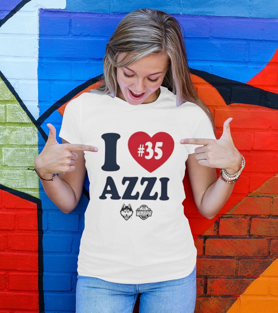 Dallas Wings Basketball I Love Azzi Fudd Number 35 T-Shirt