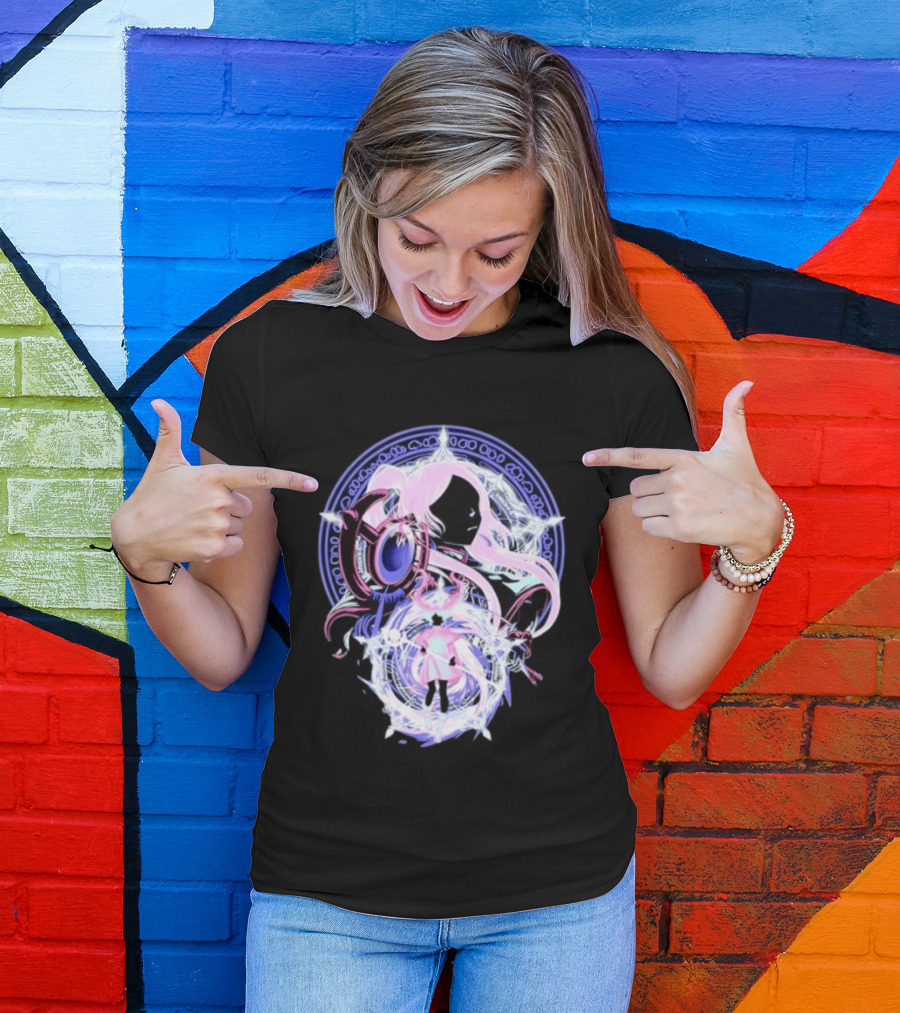 Frieren Beyond Journey's End Anime Character Art With Magical Circle T-Shirt
