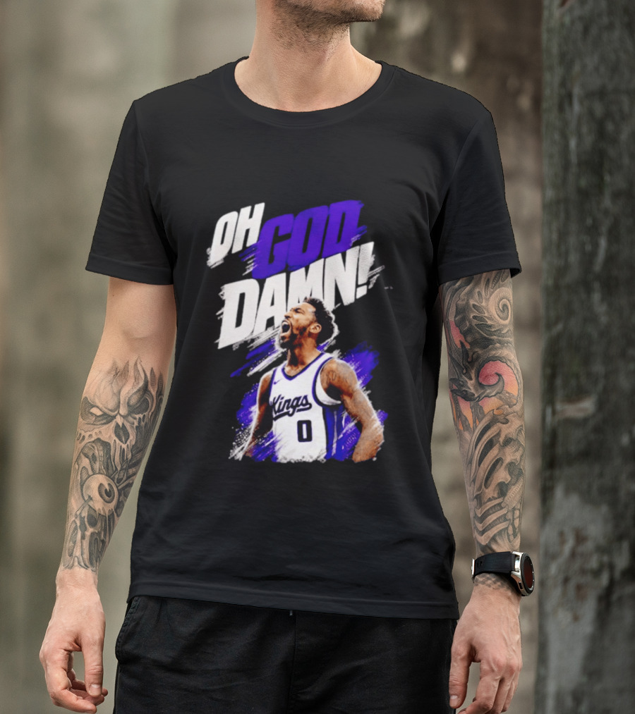 Malik Monk Oh God Damn Sacramento Kings 0 Jersey Celebration T-Shirt