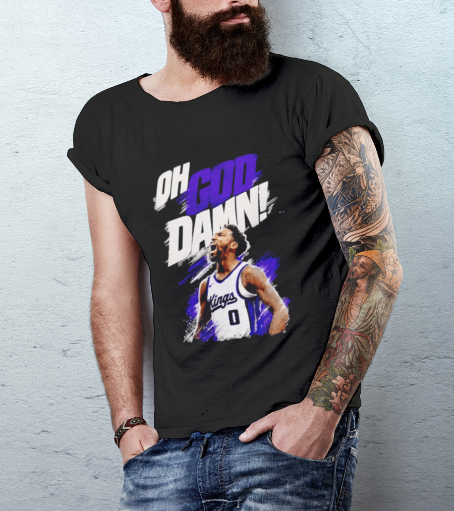 Malik Monk Oh God Damn Sacramento Kings 0 Jersey Celebration T-Shirt