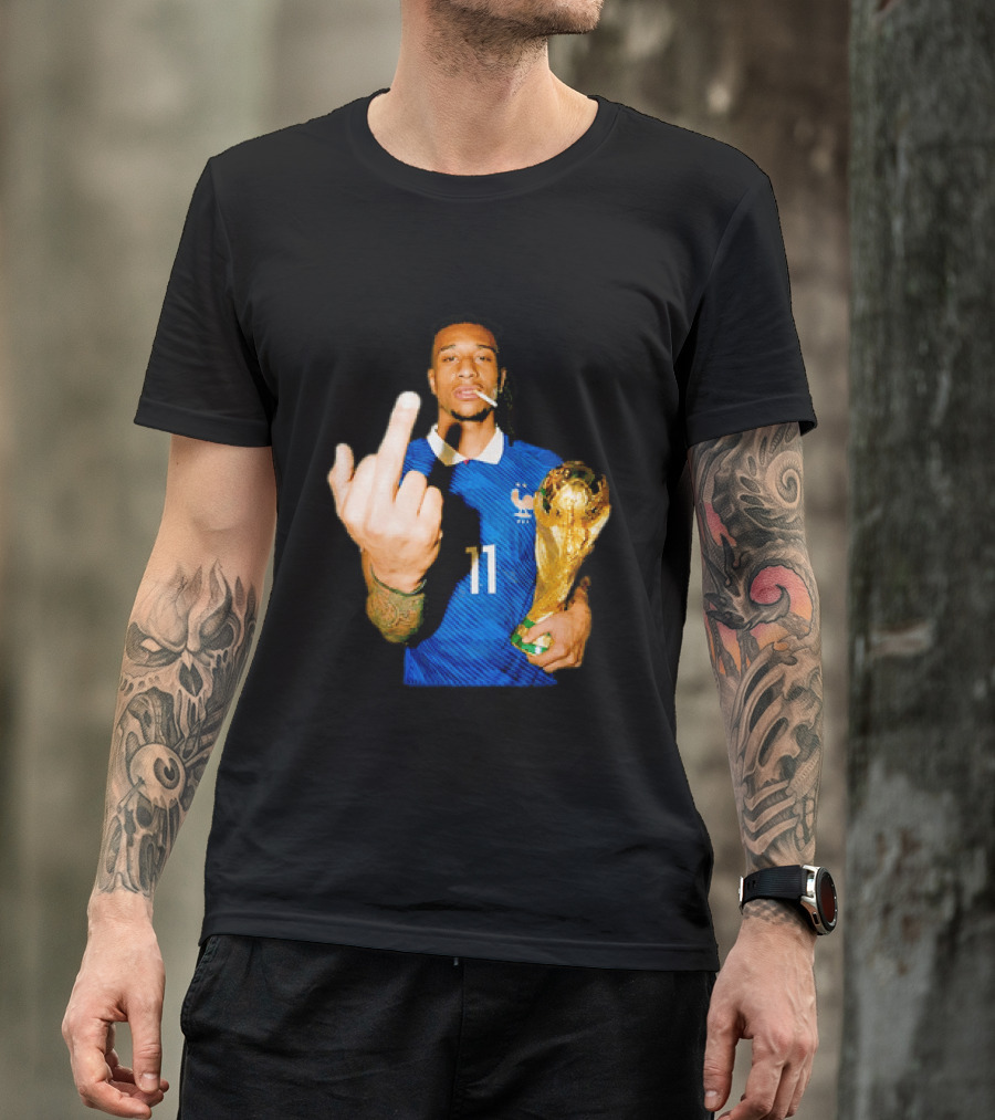 France National Team Number 11 Middle Finger Trophy Gesture T-Shirt