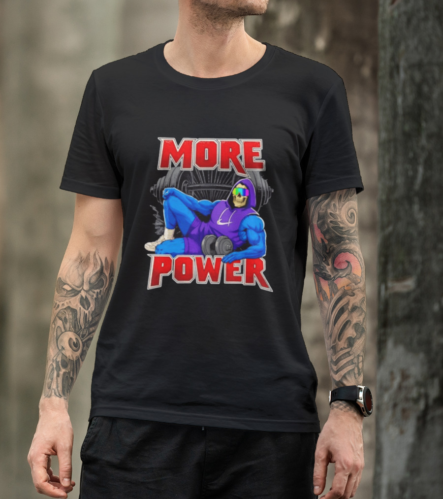 More Power Skeletor Masters Of The Universe Muscle Workout T-Shirt