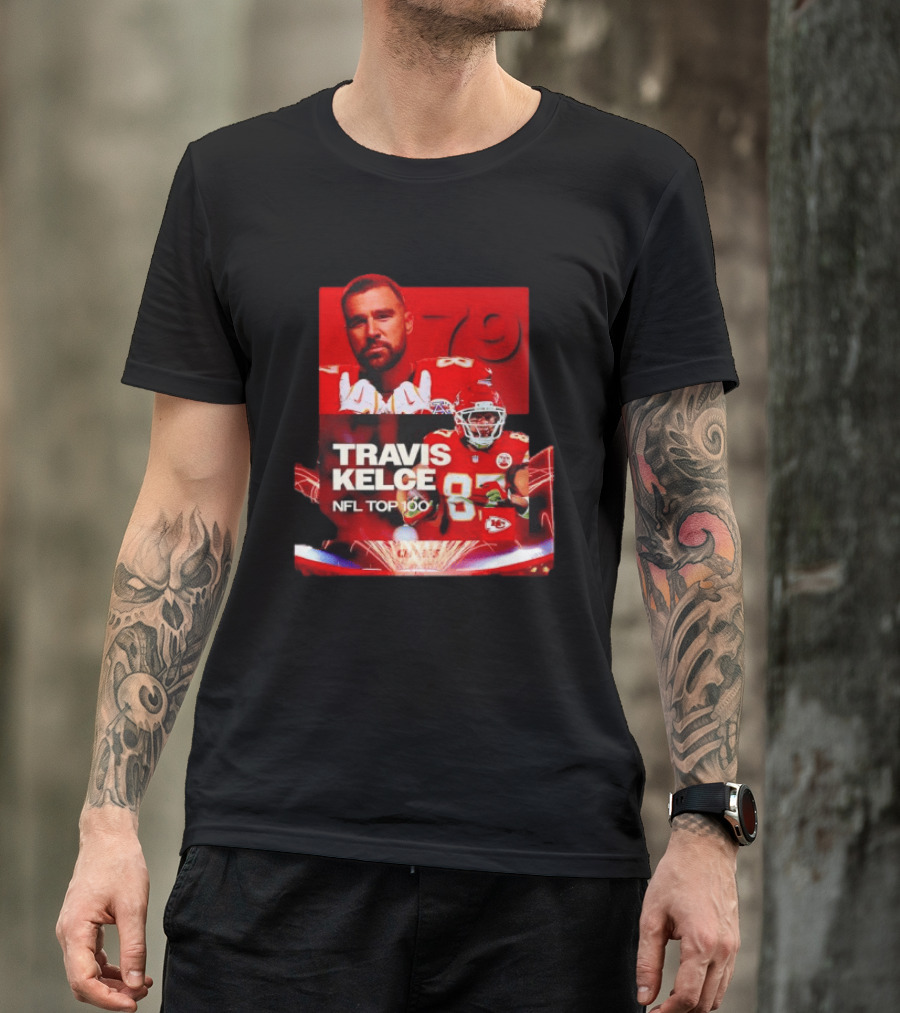 Travis Kelce Kansas City Chiefs NFL Top 100 87 T-Shirt
