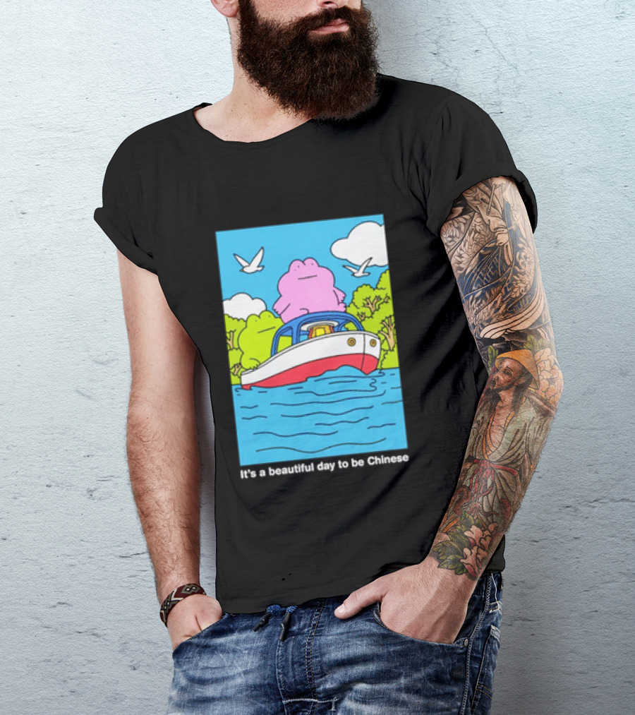 It's A Beautiful Day To Be Chinese Frog On A Boat T-Shirt