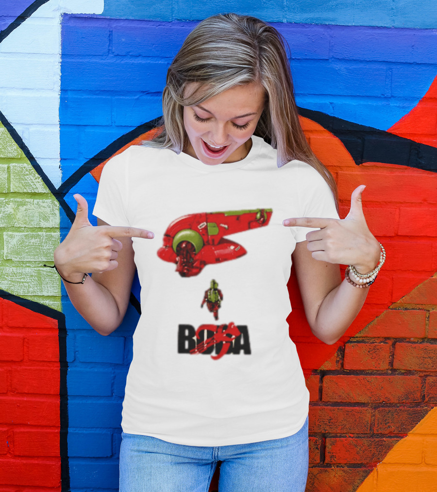 Bobakira Star Wars Boba Fett Mashup Slave I Spaceship And Armor T-Shirt
