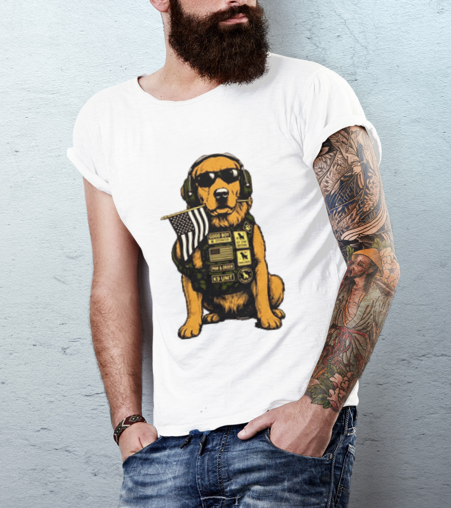 Good Boy Operator K9 Unit Can I Pet That Dog Paw & Order T-Shirt