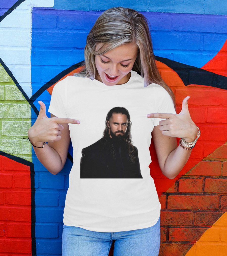 Seth Rollins Has A New Render Intense Gaze And Long Hair T-Shirt