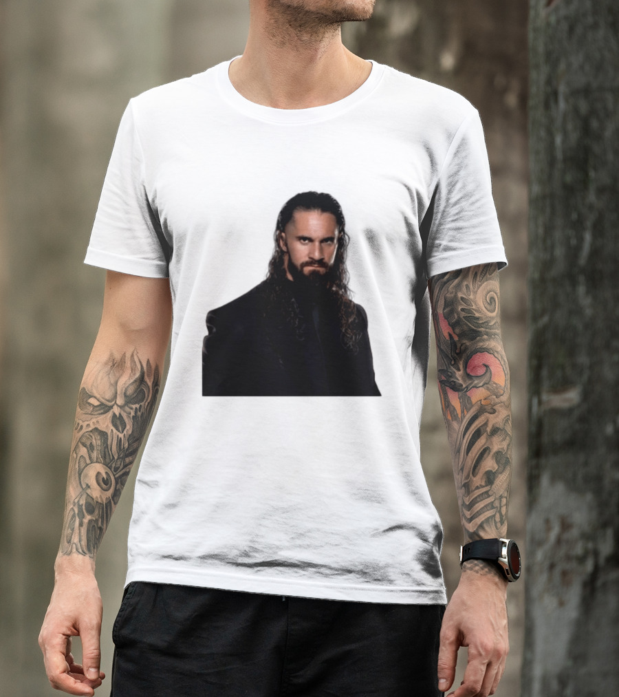 Seth Rollins Has A New Render Intense Gaze And Long Hair T-Shirt
