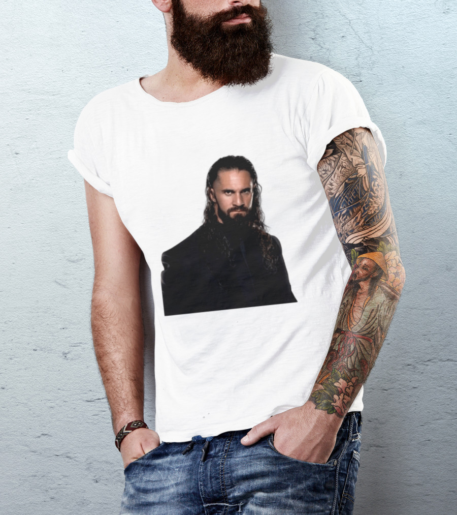 Seth Rollins Has A New Render Intense Gaze And Long Hair T-Shirt