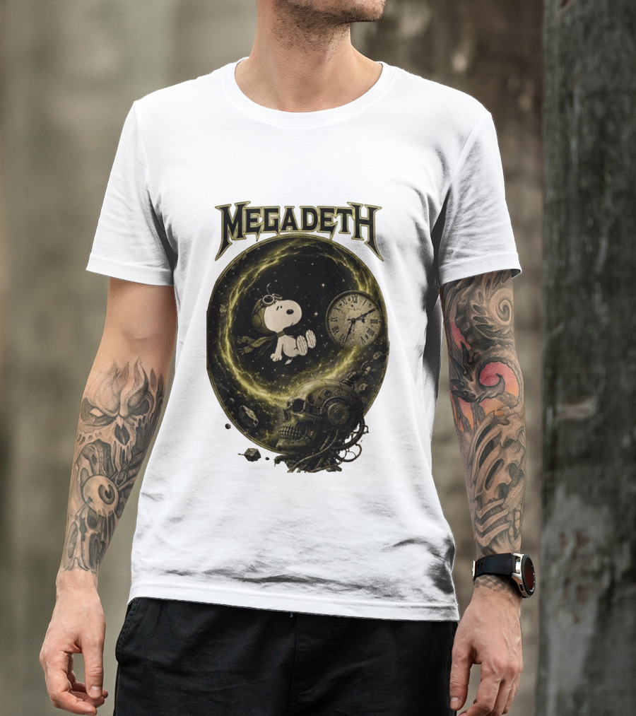 Snoopy Megadeth Countdown To Extinction Music Collaboration T-Shirt