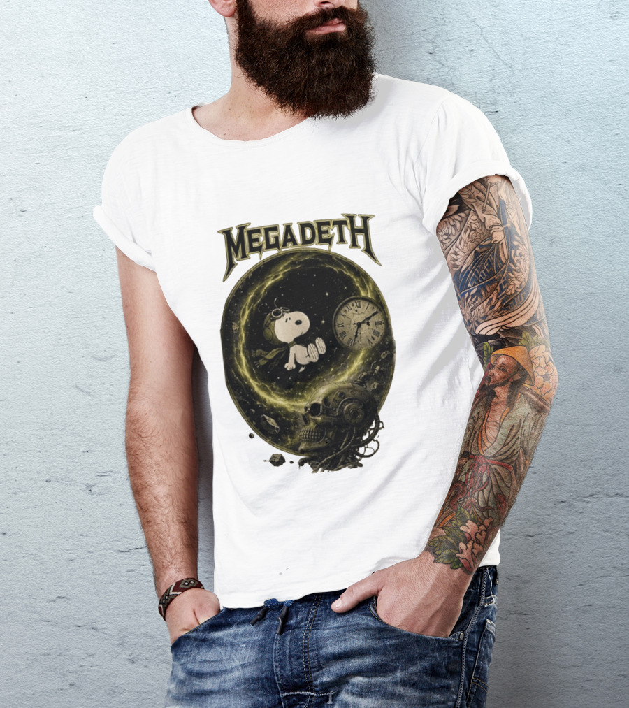 Snoopy Megadeth Countdown To Extinction Music Collaboration T-Shirt