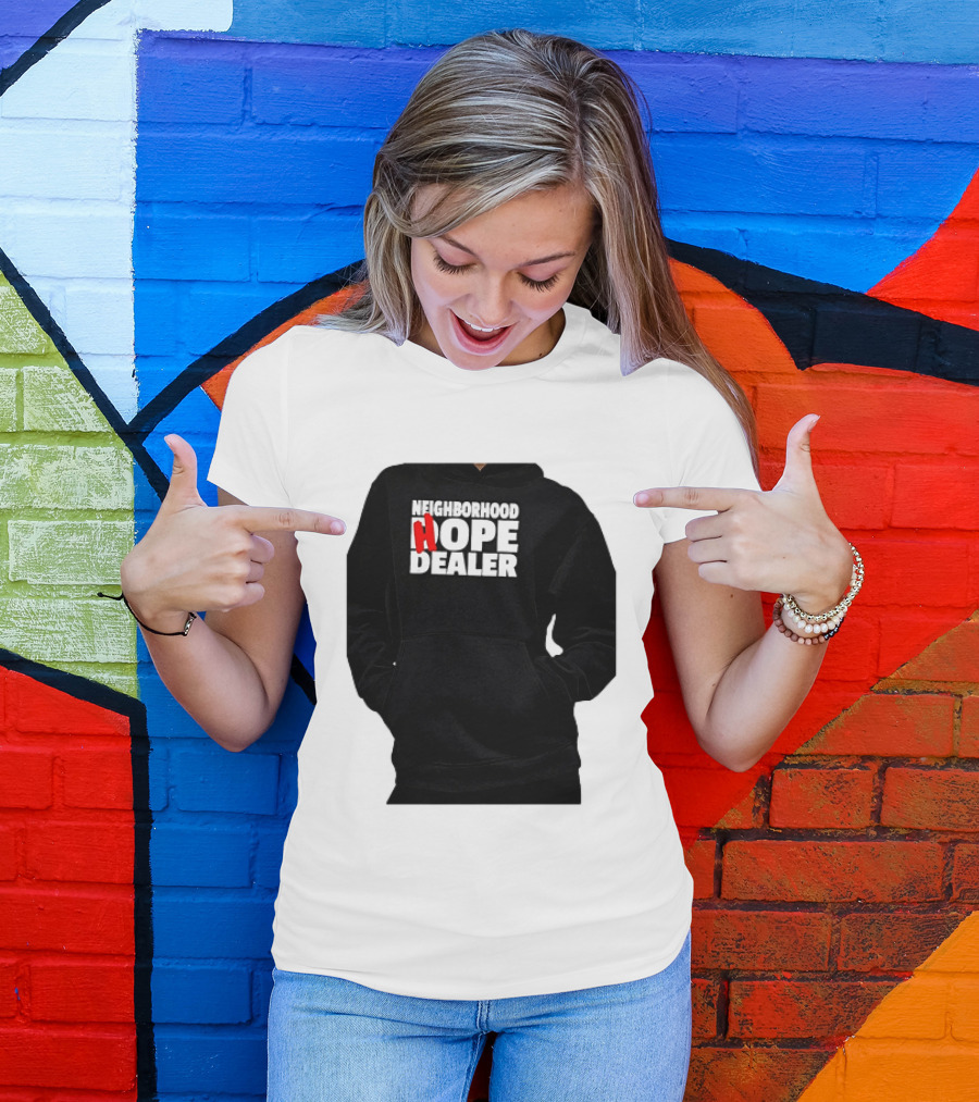 Neighborhood Hope Dealer Bold Red And White T-Shirt