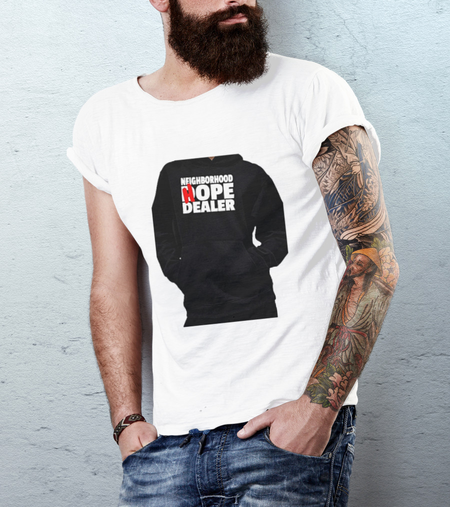 Neighborhood Hope Dealer Bold Red And White T-Shirt