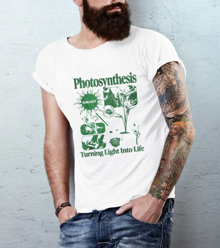 Photosynthesis Turning Light Into Life Science Botanical Diagrams T-Shirt