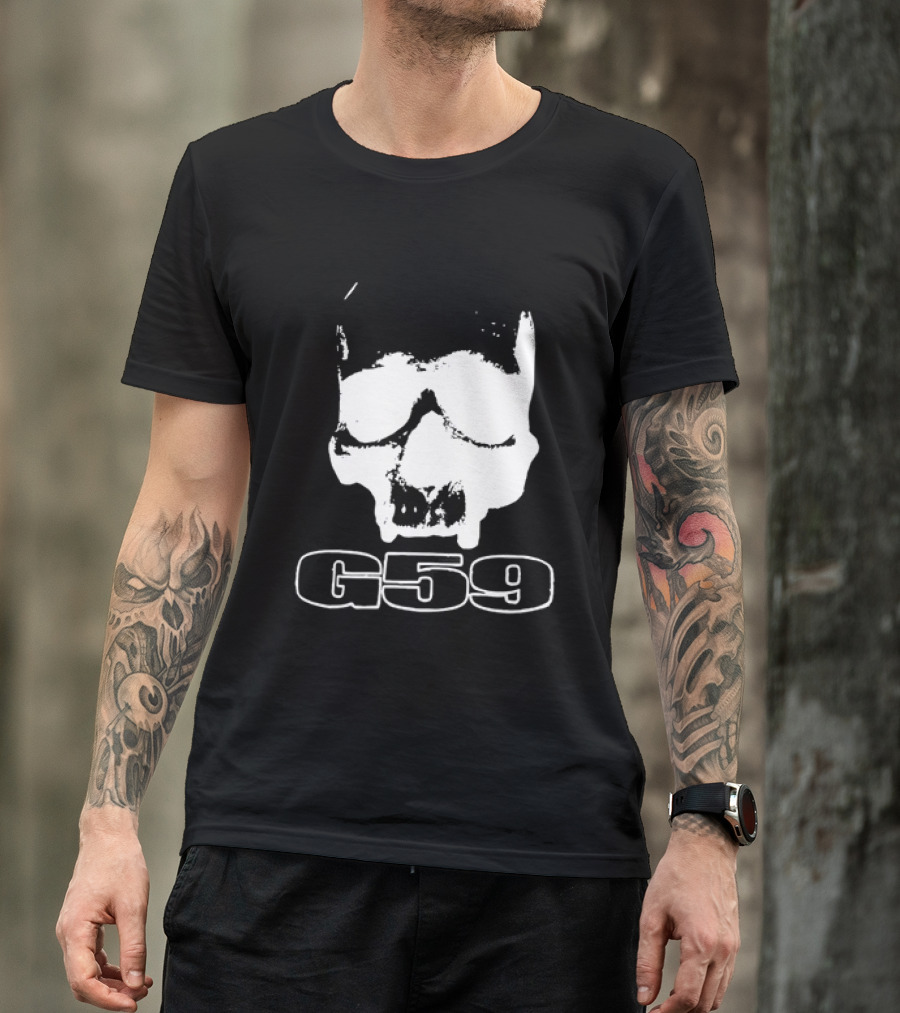 G59 Skull Black Graphic With Skull T-Shirt