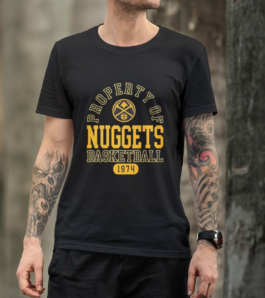Property Of Nuggets Basketball 1974 Team Spirit T-Shirt