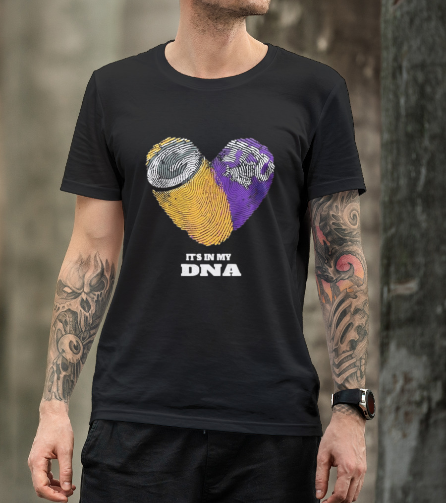 Green Bay Packers TCU Horned Frogs It's In My DNA Heart Fingerprints Fan Love T-Shirt