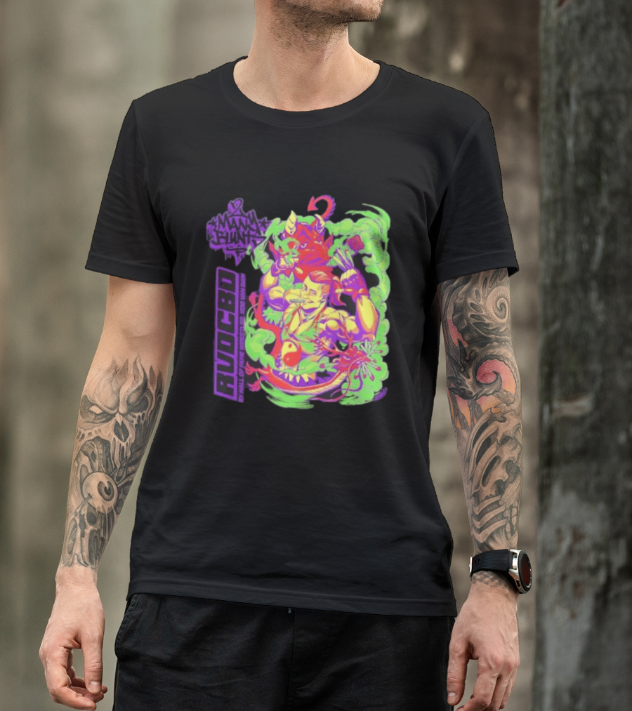 Rob Van Dam 2 Many Blunts RVD CBD Hall Of Fame Wrestler Psychedelic Smoke Dragons T-Shirt