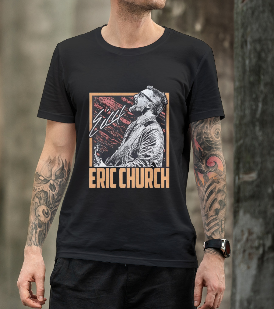 Sick Eric Church Live Singing Performance T-Shirt