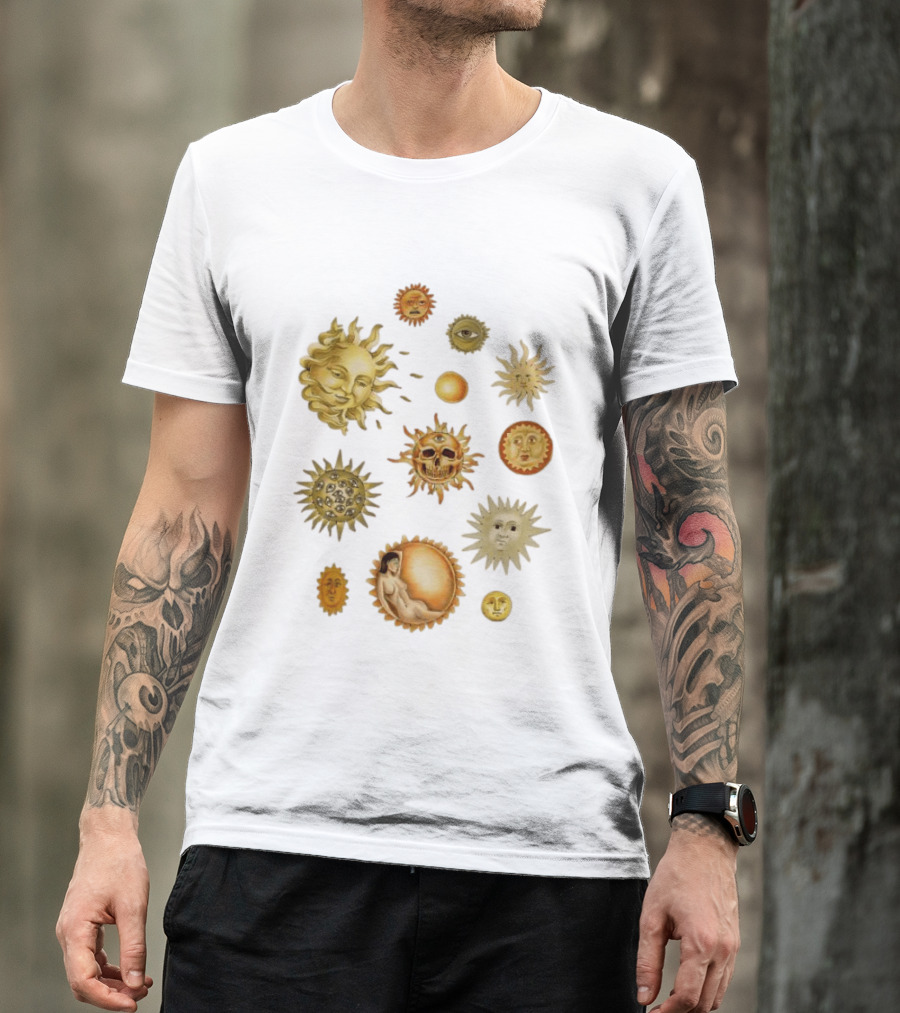 Celestial Sun Orbs Alchemy Mystic Symbols Occult Mystical T-Shirt