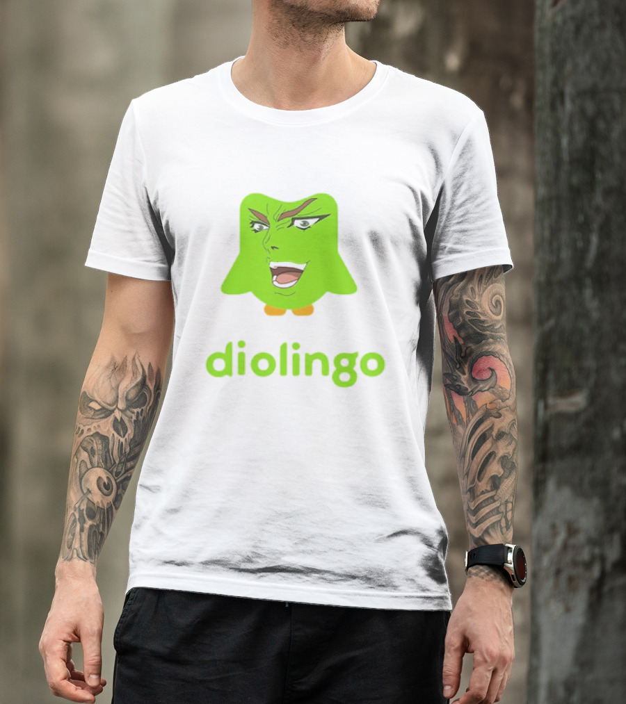Diolingo Duolingo Owl Dio Brando Meme JoJo's Bizarre Adventure T-Shirt