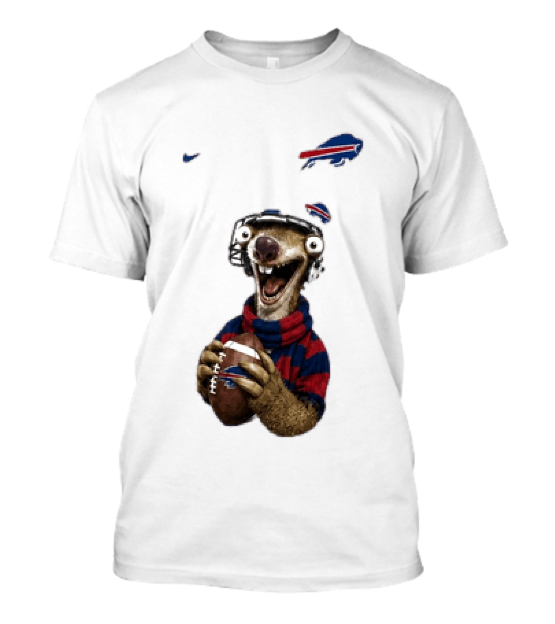 Sid The Sloth Buffalo Bills Football Helmet Scarf Iconic Team Fun T-Shirt