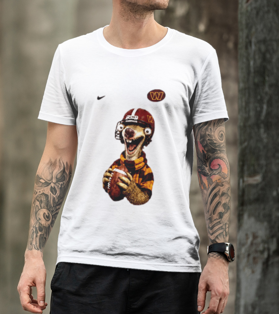 Sid The Sloth Washington Commanders Football Helmet Nike T-Shirt