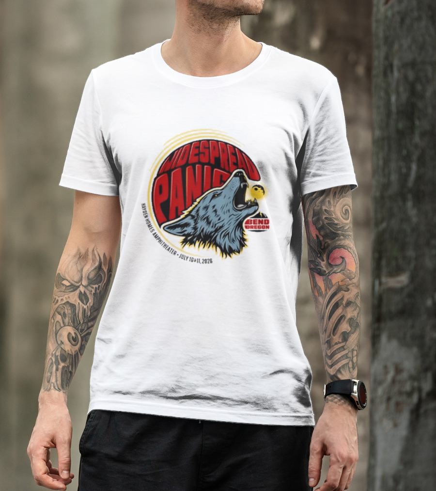 Widespread Panic Bend OR July 10 11 2026 Tour Wolf Image T-Shirt