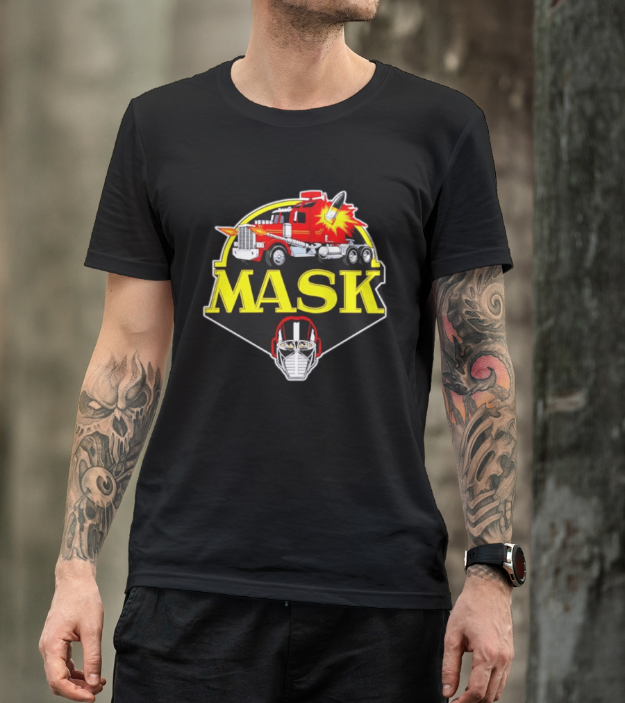 MASK Matt Trakker Rhino Vehicle Helmet Iconic 80s Cartoon T-Shirt