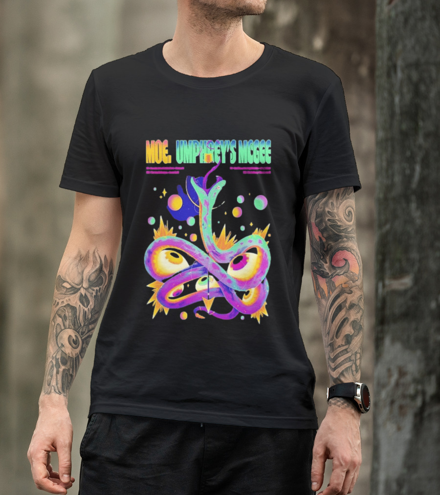 Moe. Umphrey's McGee July 2026 Tour Psychedelic Spiral T-Shirt