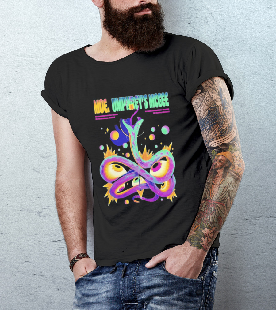 Moe. Umphrey's McGee July 2026 Tour Psychedelic Spiral T-Shirt